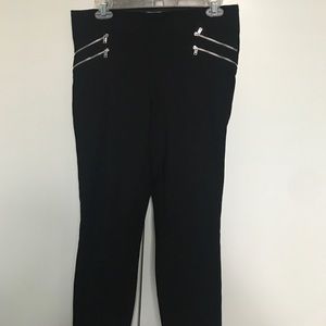H&M Black Zipper Ponte Pants